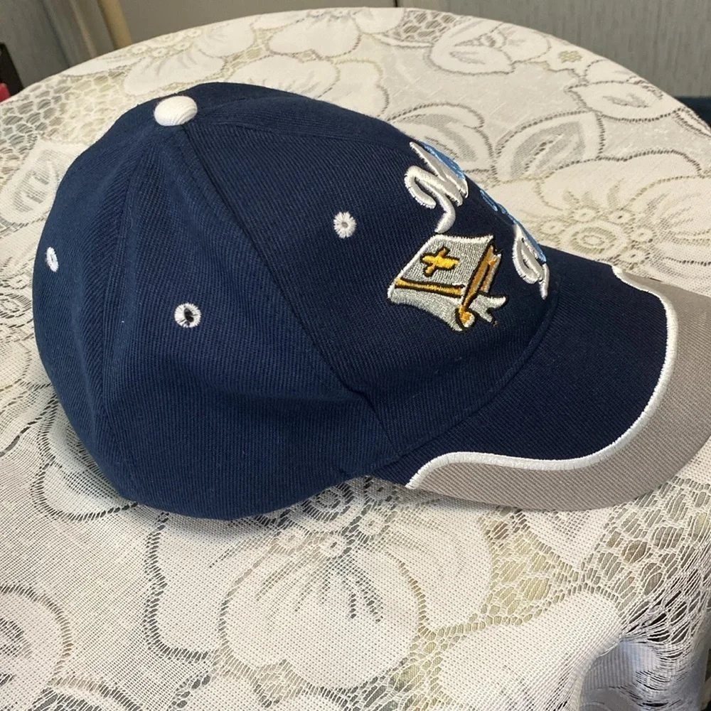 Navy Blue Man of Faith Embroidered Design Christian Hat | 6-Panel Adjustable